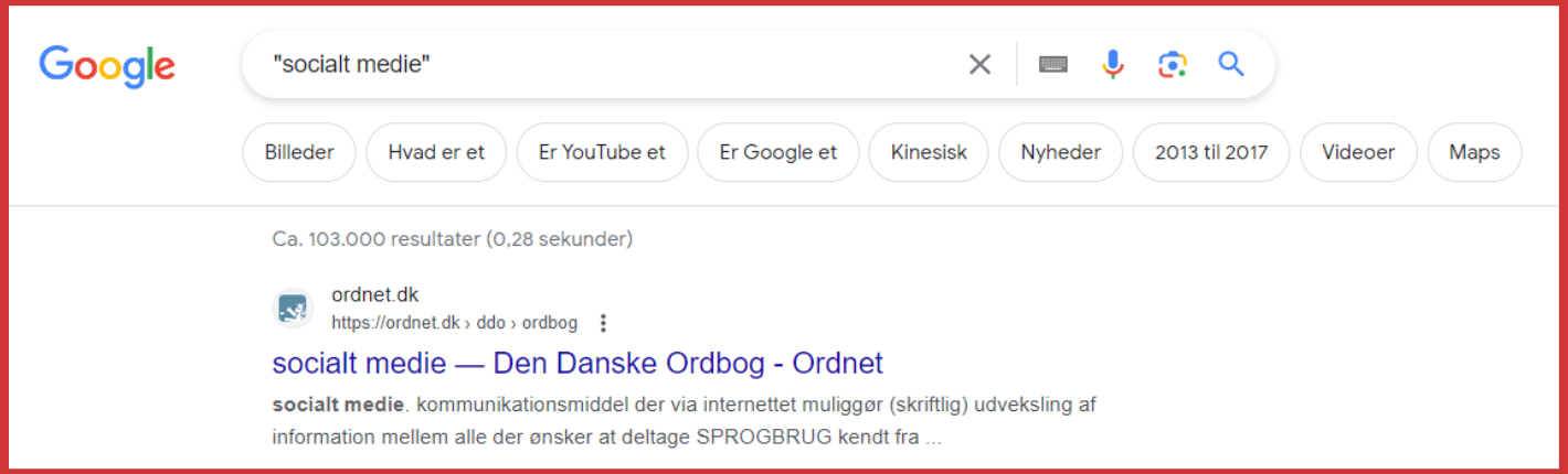 Frasesøgning i google